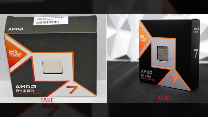 Фейковые AMD Ryzen 7 9800X3D заполонили магазины из-за высокого спроса на новинку