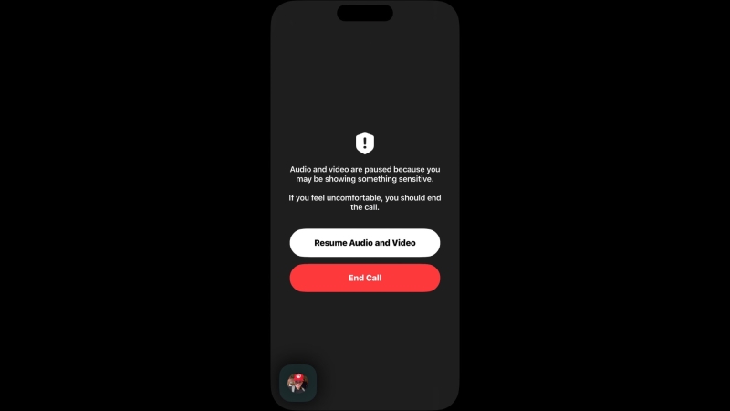 iOS 26 научилась ставить видеозвонок на паузу, если заметит, что вы начали раздеваться