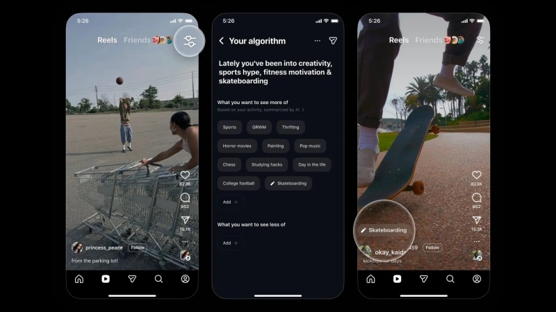 В *Instagram появилась настройка алгоритма рекомендаций. Как и где ее найти